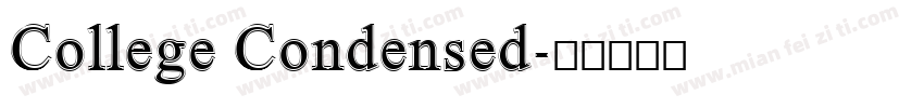 College Condensed字体转换